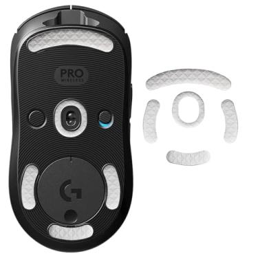 Imagem de yiodelu Patins de mouse deslizantes suaves para substituição de pés de mouse sem fio Logitech G Pro (PTFE, branco) bordas arredondadas duráveis e ultra suaves para G Pro Wireless