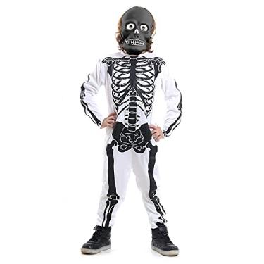Imagem de FANTASIA ESQUELETO BRANCO COM PRETO INFANTIL-P