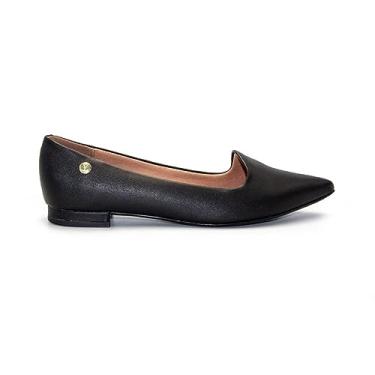 Imagem de Sapatilha Vizzano Feminina Salto Baixo Bico Fino Pelica Preto 01-1206.261.7286.15745 35