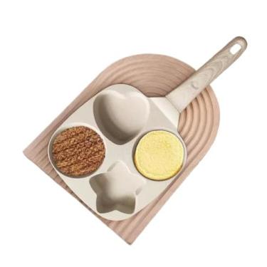 Imagem de Frigideira 4 Em 1 Desenhos Ovos Hambúrguer Presunto Estrela(Bege)