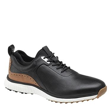 Imagem de Johnston & Murphy Sapatos de golfe híbridos XC4 H1-Luxe para homem | couro impermeável | leve | acolchoado com espuma viscoelástica, Preto Black Waterproof Full Grain, 40 BR