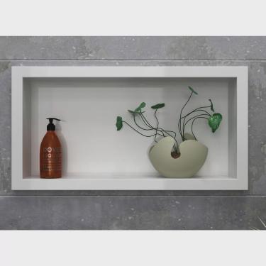 Imagem de Nicho para Banheiro Mármore Sintético 63x10x33cm