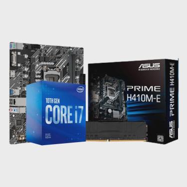 Imagem de Kit Upgrade Intel i7 10700F / Placa Mãe Asus Prime H410M-E lga 1200 DDR4 / Memória DDR4 8GB 2666Mhz