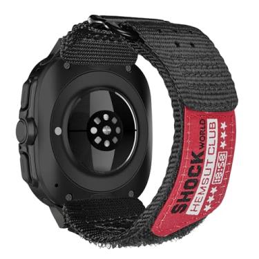 Imagem de FIILIIX Pulseira de relógio compatível com Samsung Galaxy Watch Ultra de 47 mm, pulseira de nylon militar Galaxy Watch Ultra, preta