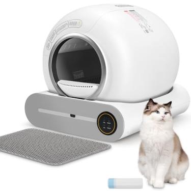 Imagem de Caixa de Areia Autolimpante, Caixa de Areia para Gatos com Autolimpeza, 52 * 51 * 48cm, Grande Capacidade, Caixa de Areia Automática para Gatos, Caixa Areia Gato Fechada