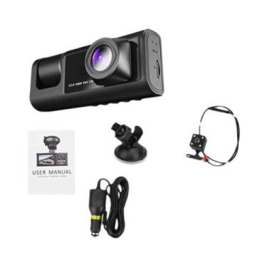 Imagem de Caixa Preta para Carro com Wi-Fi - DVR 3 Canais (Frente, Traseira e Vi