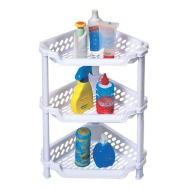 Imagem de Cantoneira Prateleira Organizador Porta Shampoo Banheiro 4 Andares(3 ANDARES)