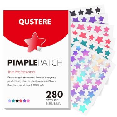 Imagem de QUSTERE Adesivos Para Espinhas No Rosto, Adesivos Hidrocoloides Para Acne, Protetores Fofos Para Espinhas No Rosto, Adesivos Coloridos Para Espinhas Com Melaleuca, Ácido Salicílico E Óleo De Rícino