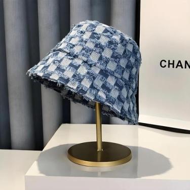 Imagem de Chapéu Balde de Algodão Feminino - Aba Larga, Proteção Solar, Moda Ver