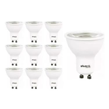 Imagem de Kit 10x Lâmpada LED Dicróica MR16 GU10 6,5W Branco Quente Bivolt