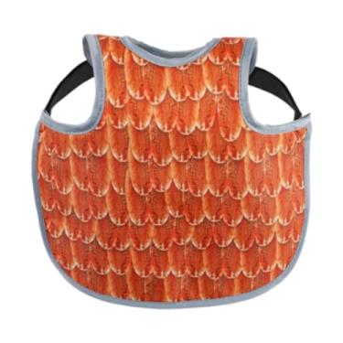 Imagem de Ioensy Sela de galinha, capa protetora, para galinhas, fácil de usar, protetor de costas limpo, para galinhas, para galinheiro de inverno, Laranja