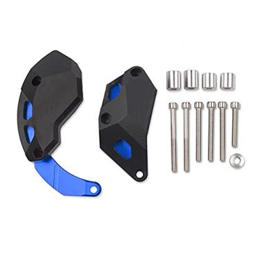 Imagem de Acc-Creativity Motocicleta CNC Alumínio Motor Crash Guard Case Frame Sliders Protector Proteção contra quedas Compatível com Kawasaki Ninja ZX-10R ZX10R 2011-2016 (Azul)