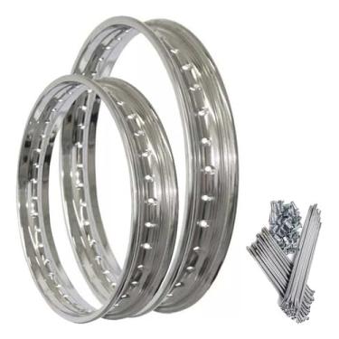 Imagem de Par De Aro Dianteiro/Traseiro Nx4 Falcon 400 + Raios 4mm