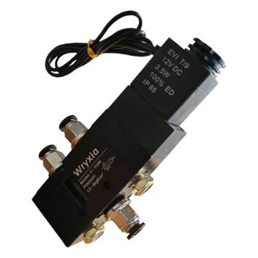 Imagem de Wryxia Válvula de ar Push-Pull 4 Way 2 Posições Manual Dump Truck Tailgate Valve BAV010 (interruptor eletrônico)