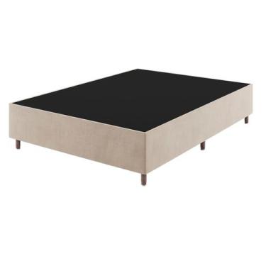 Imagem de Base Cama Box Casal Lunare Turkey Creme - Vian, Moderno, Bege