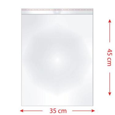Imagem de 100 Saquinhos 35 X 45 Cm Autocolante Transparente - Rei Dos Estojos