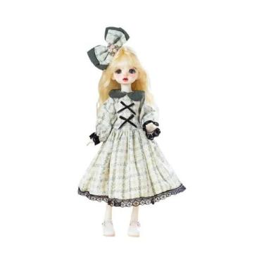 Imagem de Conjunto De Roupas De Boneca Bjd De 30cm, Vestido De Menina, Maquiagem