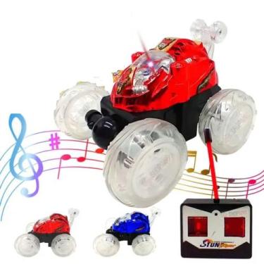 Imagem de Carrinho de Controle Remoto Acrobata 360 com Luzes e Música Infantil D