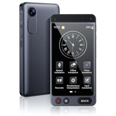 Imagem de Dispositivo tradutor de idiomas offline, tradutor instantâneo D21, sem necessidade de WiFi, tradução de voz bidirecional em tempo real, 142 idiomas, tradução de voz em tempo real, gravação e foto para