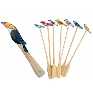 Imagem de Kit Caipirinha Drink 1 Socador E 6 Mexedores Tropical Brasil - Atelie Center (Tucano)