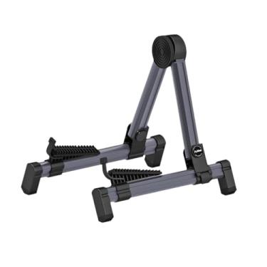 Imagem de MERIGLARE Suporte de guitarra elétrica, suporte musical, universal profissional de liga de alumínio, estrutura dobrável para violino e ukulele, Azul