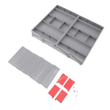 Imagem de Organizador de mesa expansível dobrável Bandeja de gavetas de vários níveis para joalheria utensílios de cosméticos Office Supplies Plastic 22 ou 30 partes (2 Nível)