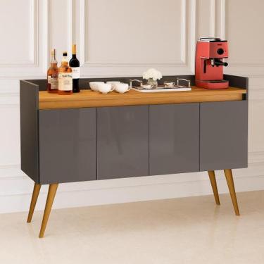 Imagem de Aparador Buffet Pés Palito Sala 4 Portas Luxo Prime - Várias Cores - M