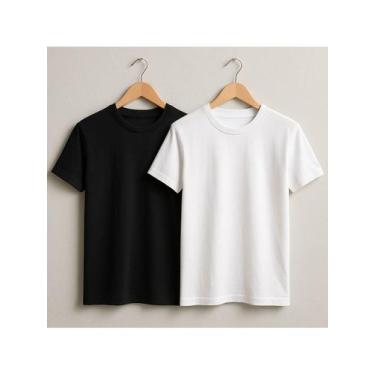 Imagem de Kit 2 Camisetas Básicas Streetwear Camisa T-Shirt Masculina Slim  Algo