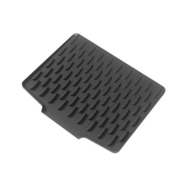 Imagem de ＫＬＫＣＭＳ Tapete de silicone para secagem de louças, almofada de secagem fácil de limpar, antiderrapante, para escorredor de louças embaixo da pia da cozinha, Preto
