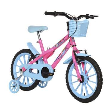 Imagem de Bicicleta Infantil Vellares BY COLLI Aro16 Super Girl Rosa/azul Bike