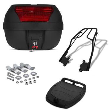 Imagem de Baú 28 litros pro tork + bagageiro cb 300, VERMELHO, CB 300