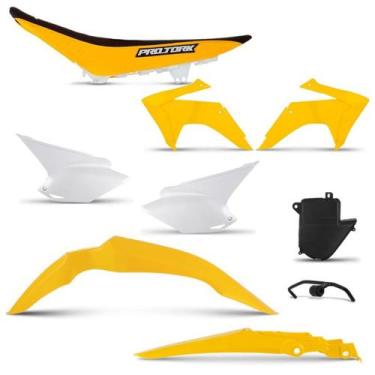 Imagem de Kit Plástico Crf 230 2015 Com Banco - Pro tork, AMARELO, Único