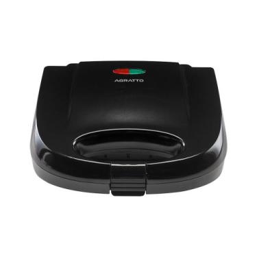 Imagem de Sanduicheira e Grill Elétrico 750W Agratto SA 01 Black - 127V, Preto, 
