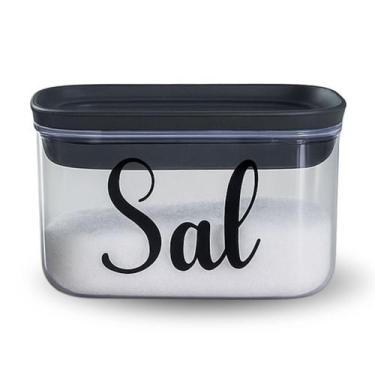 Imagem de Pote Hermético Porta Mantimentos Empilhavel Vedado c/ Etiquetas 650ml 