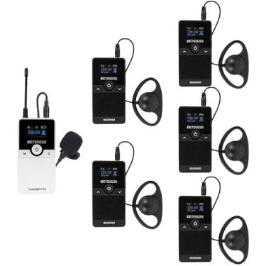 Imagem de Retekess Sistema De Guia Turístico Tt116, Microfone E Alto-Falante, Redução Ruído, 200 M/656 Pés, Tradução Igrejas Para Fábricas, Escolas (1 Transmissor 5 Receptores)