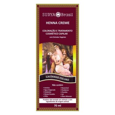 Imagem de Tintura Creme Henna Surya Castanho Escuro 70Ml