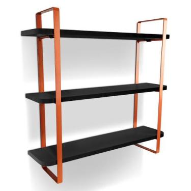 Imagem de Prateleira Tripla Nicho Hone Modelo Industrial Decoração Casa 60x15 Co