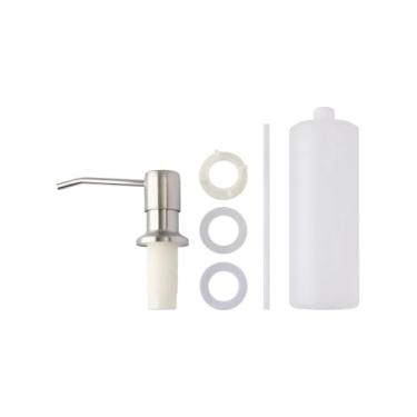 Imagem de Dispenser Dosador de Detergente Sabonete Liquido de Embutir Aço Inox Escovado 500ml