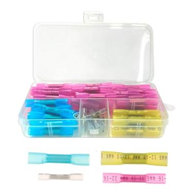 Imagem de Kit de Espaguete Isolante com Solda IP67 Termo Retrátil 65 Peças 4 Modelos Conjunto Espaguete Retrátil para Fios com Caixa Organizadora Isolante Para Automóveis e Eletrônicos Resistente a Água