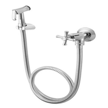 Imagem de Ducha Higiênica com Registro 1851 1/4 de Volta Tetra Cromado - Meber M