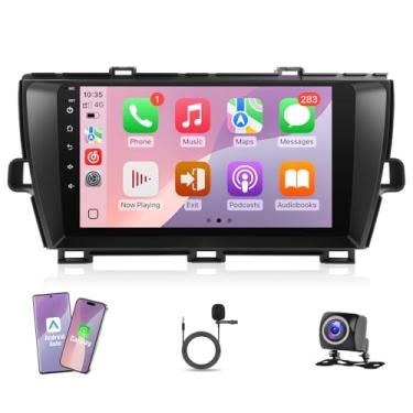 Imagem de Rádio estéreo automotivo para Toyota Prius 2010 2011 2012 2013 2014 2015, com carplay sem fio, Android Auto, FM, chicote elétrico Plug and Play, navegação GPS, SWC, MIC (estilo 2 com J.B.L e tela