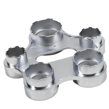 Imagem de ESPETIO Ferramenta de remoção de aerador de torneira, ferramenta universal de chave aeradora de metal 10 em 1 para banheiro ou cozinha, aeradores de cache de torneira embutidos e aeradores de rosca