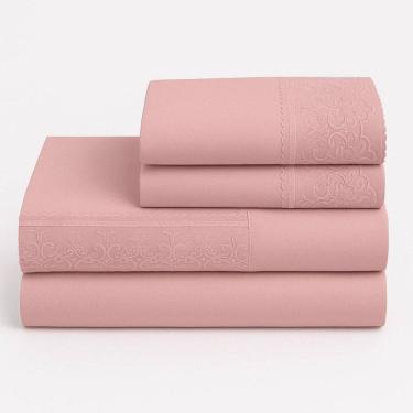 Imagem de Jogo Cama Casal 4 Peças Bordado Inglês Exclusive By Vivaldi