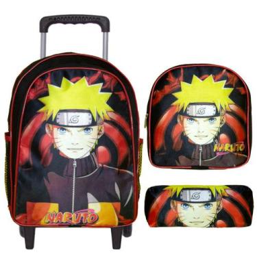 Imagem de Mochila Infantil Escolar de Rodinhas Menino Naruto Uzumaki - TOYS 2U