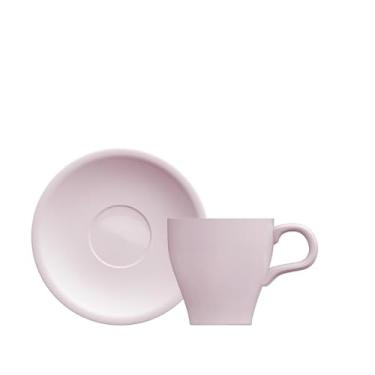 Imagem de Germer, Xícara e pires para café em porcelana, modelo Cafeteira Pró, EXpresso Tulipa, 80 ml, Rosa