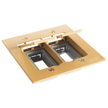 Imagem de Tampa 2 Postos 4x4 para Piso Tramontina Modular Dourada