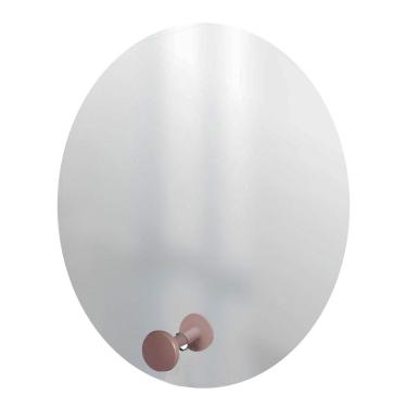 Imagem de Espelho Funcional Hook Rosa 50 Cm Redondo