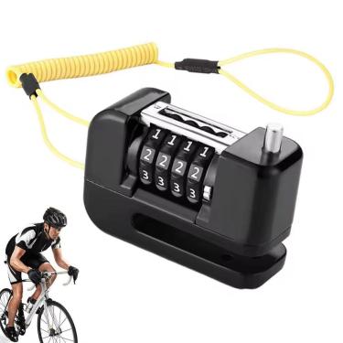 Imagem de Trava de Disco Freio com Senha Antifurto Moto Bike Motocicleta Bicleta Cadeado Resistente Proteçao Segurança