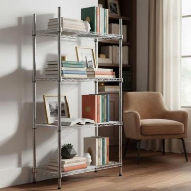 Imagem de Estante De Aco Cromado 6 Prateleiras 180x60x35cm 300kg - Spaceo