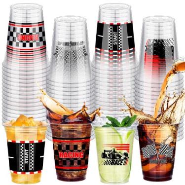 Imagem de Copos de festa de plástico descartáveis Kochorie Racing Car 473mL x120
